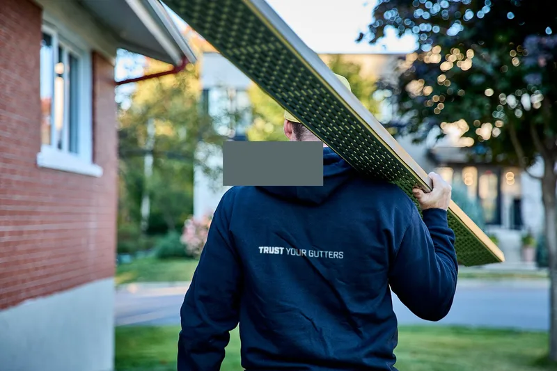 Professional installation of an Alu-Rex gutter guard